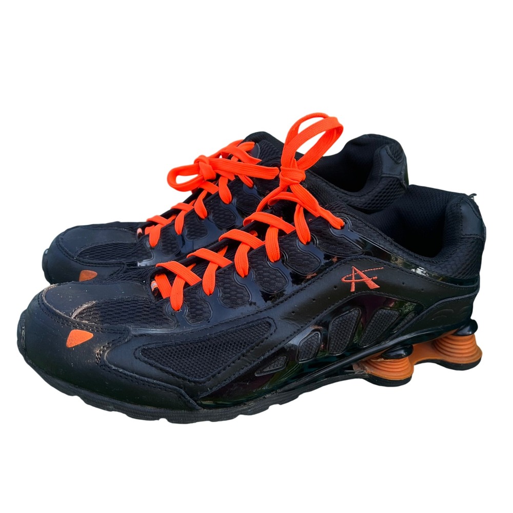 Air Sportsworld Verizon Mens Black Orange‎ Running Shoes Size 10.5 D